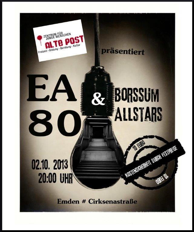 Hallo Leute, für das Konzert in Emden gibt es bei mir noch einige Restkarten. Bei Interesse meldet euch bei folgender Email:  <br />theo.crass@t-online.de